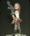 Cartoon caricature sculpt of a post apocalyptic punk warrior. Size: 40mm tall